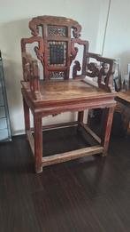 Antieke Chinees Japanse altaar stoel houtsnijwerk, Ophalen of Verzenden