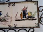 Oud sleutelrekje koper handdoek haakjes rek makkum tegels, Antiek en Kunst, Verzenden