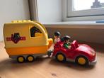 Lego Duplo Auto met Paardentrailer, Kinderen en Baby's, Speelgoed | Duplo en Lego, Ophalen of Verzenden, Gebruikt, Complete set
