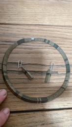 Zilveren collier met bijpassende oorbellen, Ophalen of Verzenden, Zo goed als nieuw, Zilver