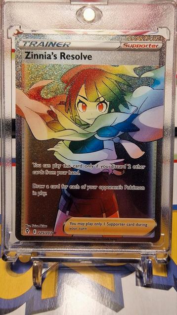 Zinnia’s Resolve Rainbow Rare 225/203 evolving skies pokemon beschikbaar voor biedingen