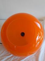 vintage oranje glazen bol hanglamp 30 cm, Ophalen, Gebruikt, Minder dan 50 cm