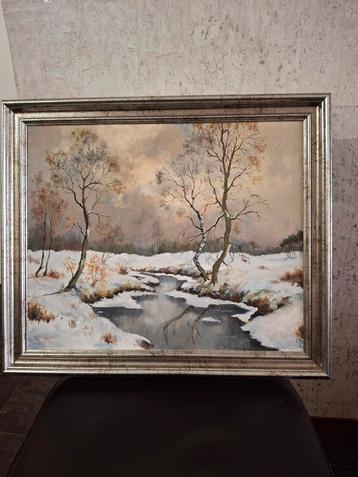 Winterlandschap schilderij - Tullemans beschikbaar voor biedingen