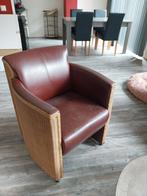 Fauteuil op wielen leer en echt loom, Ophalen, Zo goed als nieuw, 75 tot 100 cm, Leer