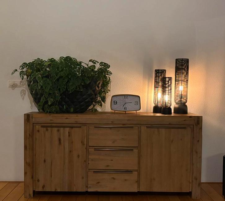 Acaziahout Dressoir, Huis en Inrichting, Kasten | Dressoirs, Gebruikt, 150 tot 200 cm, 25 tot 50 cm, Met lade(s), Overige houtsoorten