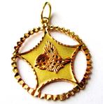 Prachtige grote 14 kt geel gouden ketting hanger 585 goud, Sieraden, Tassen en Uiterlijk, Antieke sieraden, Ophalen, Goud, Hanger