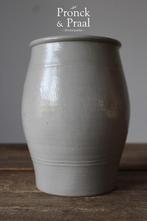 Oude Franse brocante aardewerk pot grijs *Pronck & Praal*, Ophalen of Verzenden