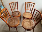 4 antieke Thonet stoeltjes, Huis en Inrichting, Stoelen, Ophalen, Riet of Rotan, Gebruikt, Bruin
