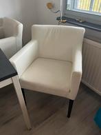 5 Witte leren stoelen, Huis en Inrichting, Stoelen, Ophalen, Gebruikt, Wit, Leer