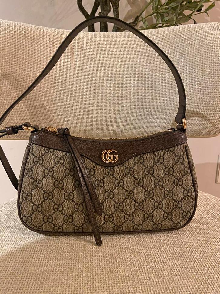 Gucci Ophidia Mini, Sieraden, Tassen en Uiterlijk, Tassen | Damestassen, Zo goed als nieuw, Groen, Ophalen of Verzenden