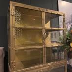 Stijlvolle vitrinekast van messing, Ophalen, Gebruikt