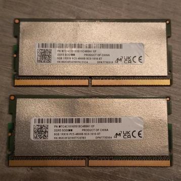 MT 16GB 2x 8GB DDR5 4800MHz SODIMM laptop geheugen. beschikbaar voor biedingen