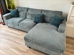 Ribstof hoekbank met chaise longue (loungedeel) te koop!, Huis en Inrichting, Ophalen, 250 tot 300 cm, Ribstof, Hoekbank