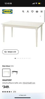 IKEA INGATORP uitschuifbare tafel, Huis en Inrichting, Tafels | Eettafels, Ophalen, 50 tot 100 cm, Zo goed als nieuw, Vijf personen of meer