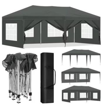 Pop-up opvouwbaar Tuinpaviljoen Marquee Pergola. 3x6m. Zwart beschikbaar voor biedingen