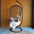 Retro vintage rotan hang stoel, schommelstoel, eggchair, Retro vintage, Riet of Rotan, Minder dan 75 cm, Minder dan 50 cm