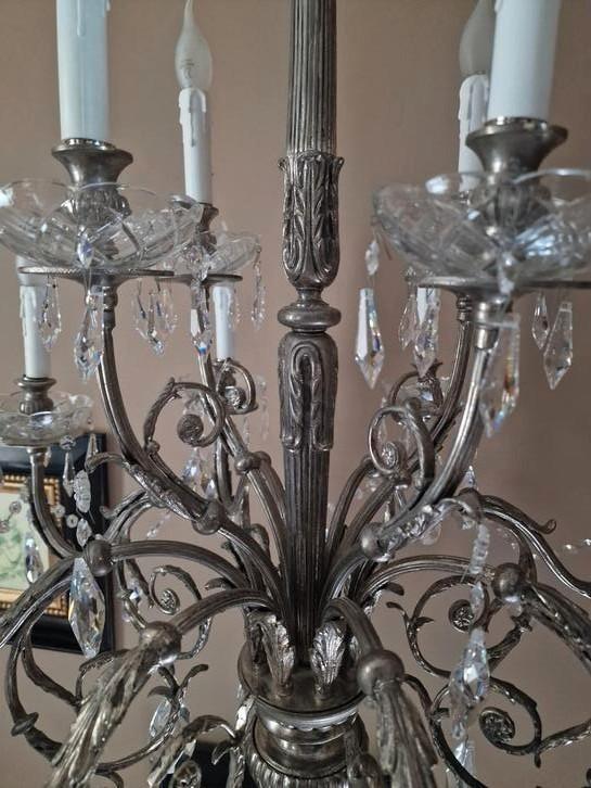 Franse barok kroonluchter met Swarovski kristallen, Huis en Inrichting, Lampen | Kroonluchters, Zo goed als nieuw, Ophalen