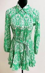 Z.G.A.N! ZARA jurk bloemen patroon GROEN M, Kleding | Dames, Jurken, Maat 38/40 (M), Verzenden, Zara, Zo goed als nieuw