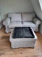 Bank 170cm + Hocker met dienblad, Huis en Inrichting, Banken | Bankstellen, Ophalen of Verzenden