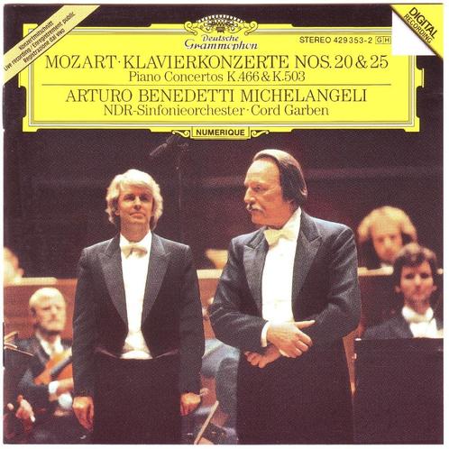 Michelangeli soleert in Mozarts pianoconcerten 20 en 25, Cd's en Dvd's, Cd's | Klassiek, Zo goed als nieuw, Orkest of Ballet, Classicisme