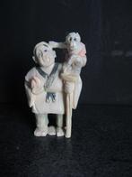 netsuke artiest met aap japan, Ophalen of Verzenden