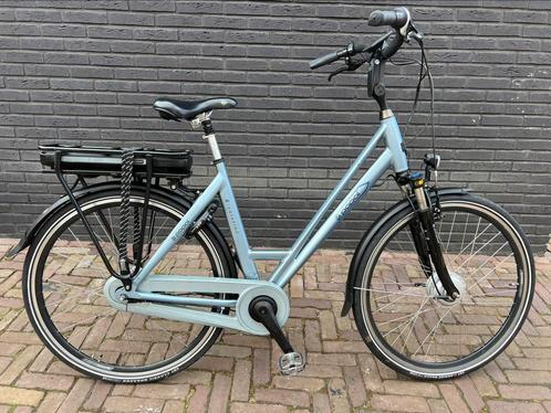 E-bike Popal E-volution kleur blauw/zwart, Fietsen en Brommers, Elektrische fietsen, Gebruikt, Overige merken, 47 tot 51 cm, 50 km per accu of meer