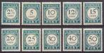 Curacao Port 34/43 ongebruikt 1948-49, Postzegels en Munten, Postzegels | Nederlandse Antillen en Aruba, Ophalen of Verzenden