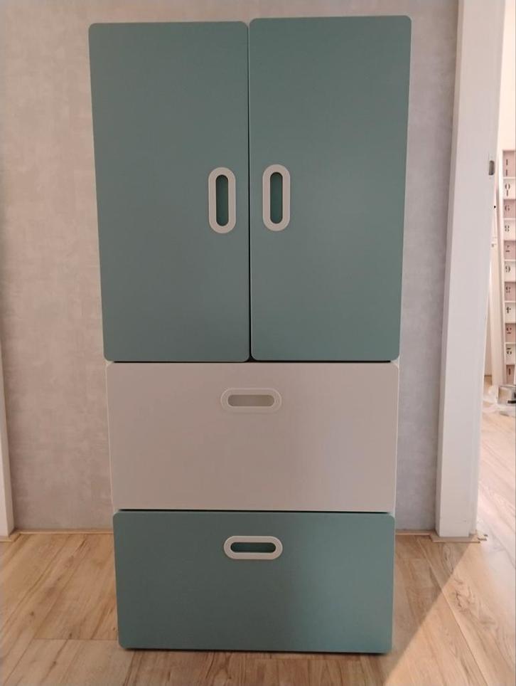 Leuke blauwe Ikea kast met lades, Kinderen en Baby's, Kinderkamer | Commodes en Kasten, Zo goed als nieuw, Kast, 105 cm of meer