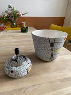 vintage bloem pot en asbak jaren 50, Ophalen, Gebruikt
