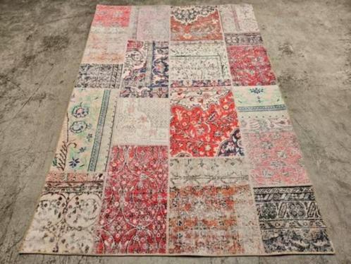 Vintage Perzisch patchwork vloerkleed vlakken 155x224cm, Huis en Inrichting, Stoffering | Tapijten en Kleden, Nieuw, 150 tot 200 cm