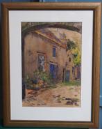 Herman Bogman (1890-1975)  aquarel hoeve Zuid-Limburg, Antiek en Kunst, Kunst | Schilderijen | Klassiek, Ophalen of Verzenden