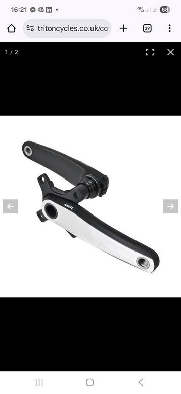 Crankset Gusset ( dxr )180. Mooie exclusieve set NIEUW beschikbaar voor biedingen