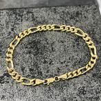 14k gouden ketting met armband figaro schakel italy, Ophalen of Verzenden, Zo goed als nieuw