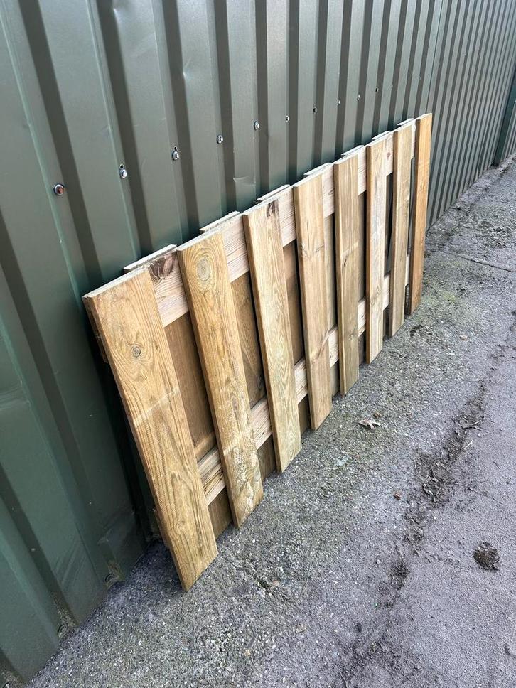 Tuinschermen 17 planks. 90 CM HOOG, Tuin en Terras, Schuttingen, Zo goed als nieuw, Minder dan 3 meter, Ophalen