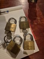 ABUS Hangslot 85/50 met Sleutels set van 4 stuks, Ophalen of Verzenden, Gebruikt, Koper of Messing, Slot