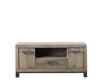 TV meubel - Hevano eikenhout moose 132cm, Eikenhout, Ophalen of Verzenden, Zo goed als nieuw, Minder dan 100 cm