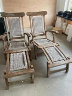 Twee mooie ligstoelen, Ophalen, Gebruikt, Hout, Verstelbaar
