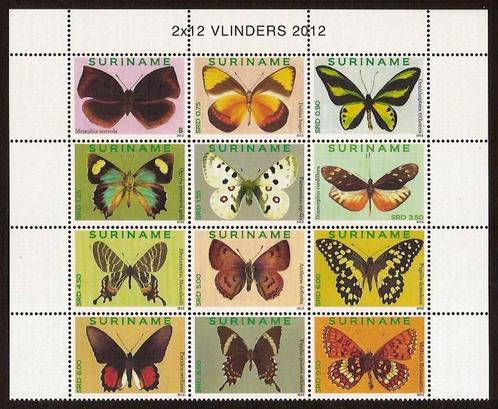 Suriname 1860/71 postfris Vlinders 2012, Postzegels en Munten, Postzegels | Suriname, Postfris, Ophalen of Verzenden