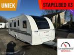 Adria 573 PT 3x stapelbed panorama dakluik garage douchecab., Rondzit, 7 tot 8 meter, Bedrijf, Douche