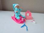 Mini baby born vintage winter met slee, Ophalen of Verzenden, Gebruikt, Babypop