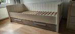 Witte houten bedbank 90x200 met onderlade, Huis en Inrichting, Slaapkamer | Bedden, Ophalen, Gebruikt, 90 cm, Eenpersoons