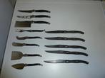 5 Steakmessen Laguiole en kaasmesjes., Ophalen of Verzenden, Gebruikt, Rvs of Chroom, Los bestek