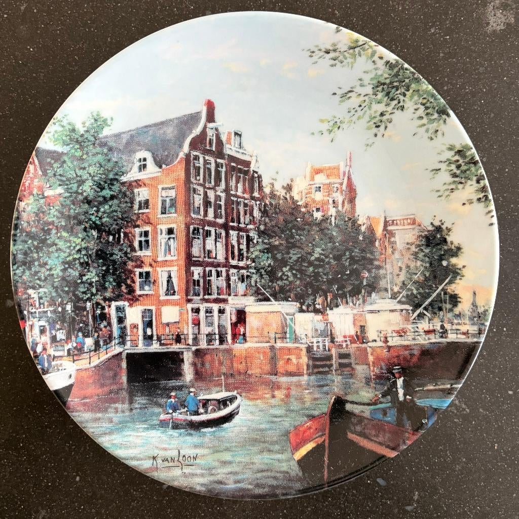 Mosa Wandbord Grachten van Holland Singel Amsterdam, Ophalen of Verzenden