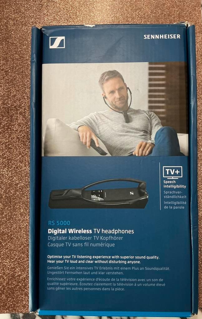 Sennheiser RS5000 draadloze kinbeugel/headphone, Audio, Tv en Foto, Koptelefoons, Zo goed als nieuw, Sennheiser, Draadloos, Ophalen of Verzenden