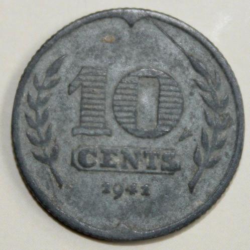 Nederland 10 Cent 1941 - Duitse Bezetting - KM#173, Postzegels en Munten, Munten | Nederland, Losse munt, 10 cent, Koningin Wilhelmina