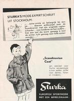 Retro reclame 1954 Sturka jongensmode mooie winterjassen, Verzamelen, Verzenden, Overige typen