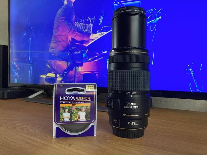 Canon EF 70-300MM telelens met Stabilisatie., Audio, Tv en Foto, Fotografie | Lenzen en Objectieven, Zo goed als nieuw, Telelens