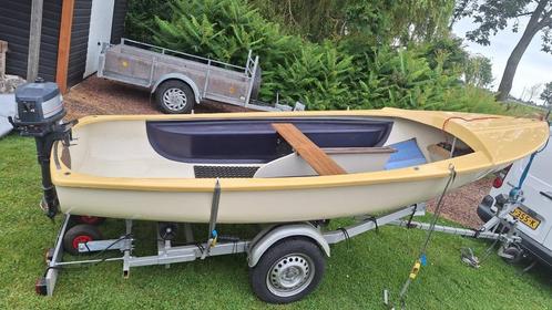 sloep, Watersport en Boten, Sloepen, Zo goed als nieuw, Tot 10 pk, 3 tot 6 meter, Buitenboordmotor, Benzine, Polyester, Ophalen