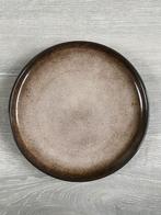 Vintage bruin gebaksbordje, Huis en Inrichting, Keuken | Servies, Ophalen of Verzenden, Zo goed als nieuw, Bord(en), Overige stijlen
