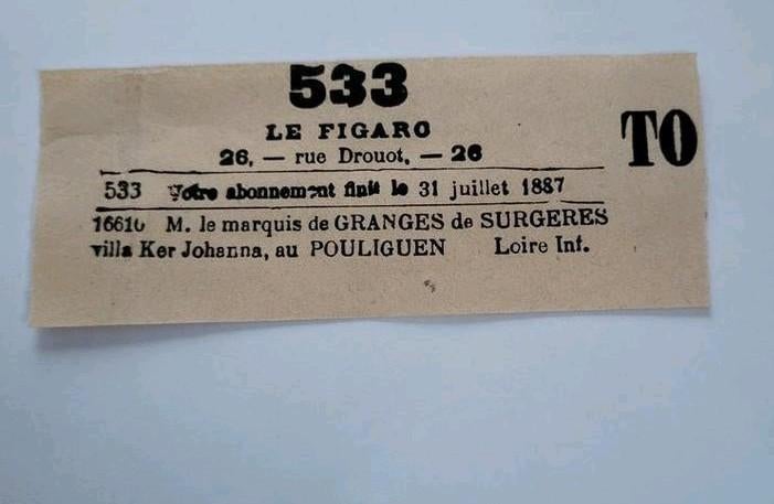 Le Figaro Knipsel - 1887, Ophalen of Verzenden, Voor 1920, Buitenland, Knipsel(s)